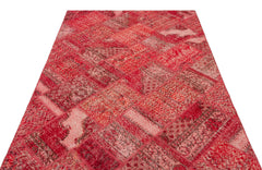 Iskece Kırmızı Eskitme Yün El Dokuma Halısı 160 x 230 Apex Unique