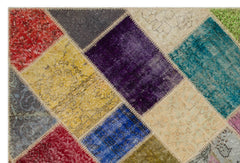 Iskece Bej Patchwork Yün El Dokuma Halısı 160 x 230 Apex Unique