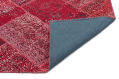 Iskece Kırmızı Eskitme Yün El Dokuma Halısı 160 x 230 Apex Unique