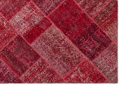Iskece Kırmızı Eskitme Yün El Dokuma Halısı 160 x 230 Apex Unique