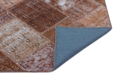 Iskece Kahverengi Eskitme Yün El Dokuma Halısı 120 x 180 Apex Unique