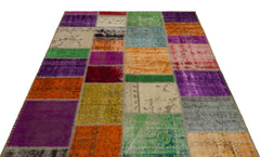 Iskece Bej Patchwork Yün El Dokuma Halısı 160 x 230 Apex Unique