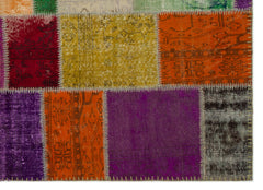 Iskece Bej Patchwork Yün El Dokuma Halısı 160 x 230 Apex Unique