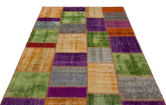 Iskece Bej Patchwork Yün El Dokuma Halısı 160 x 230 Apex Unique