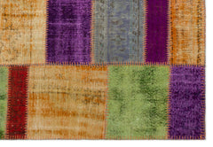 Iskece Bej Patchwork Yün El Dokuma Halısı 160 x 230 Apex Unique