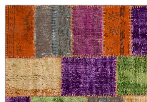 Iskece Bej Patchwork Yün El Dokuma Halısı 160 x 230 Apex Unique