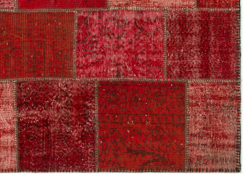 Iskece Kırmızı Eskitme Yün El Dokuma Halısı 160 x 230 Apex Unique