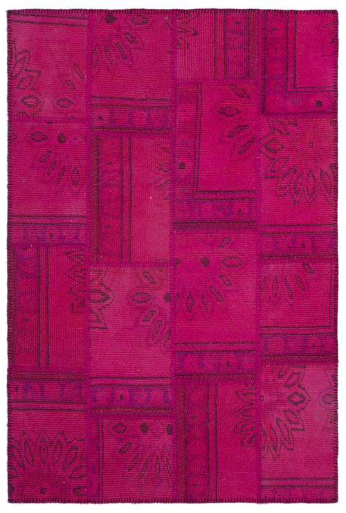 Iskece Pembe Eskitme Yün El Dokuma Halısı 120 x 180 Apex Unique