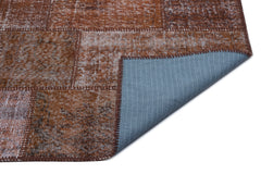 Iskece Kahverengi Eskitme Yün El Dokuma Halısı 120 x 180 Apex Unique