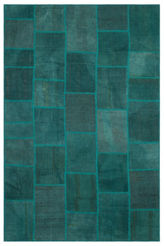 Teselya Bej Patchwork Yün El Dokuma Halısı 199 x 300 Apex Unique