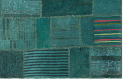 Teselya Bej Patchwork Yün El Dokuma Halısı 195 x 303 Apex Unique