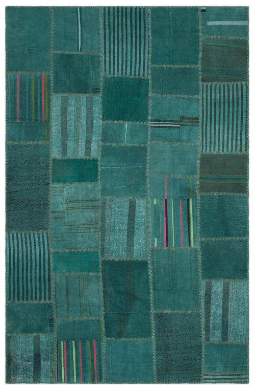 Teselya Bej Patchwork Yün El Dokuma Halısı 195 x 303 Apex Unique
