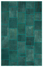 Teselya Bej Patchwork Yün El Dokuma Halısı 195 x 300 Apex Unique