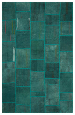 Teselya Bej Patchwork Yün El Dokuma Halısı 195 x 300 Apex Unique