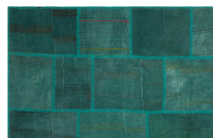 Teselya Bej Patchwork Yün El Dokuma Halısı 195 x 300 Apex Unique