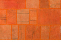 Teselya Bej Patchwork Yün El Dokuma Halısı 195 x 292 Apex Unique