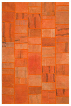Teselya Bej Patchwork Yün El Dokuma Halısı 195 x 292 Apex Unique