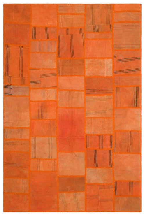 Teselya Bej Patchwork Yün El Dokuma Halısı 195 x 292 Apex Unique