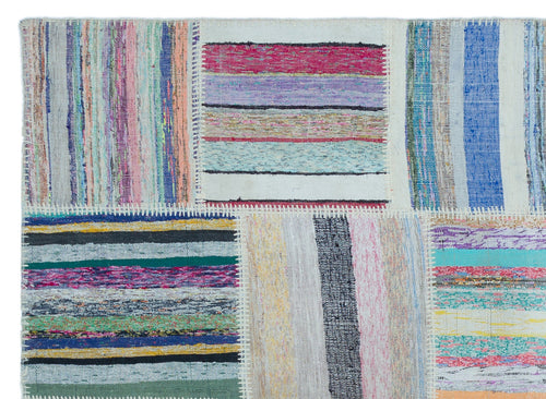 Teselya Bej Çizgili Yün El Dokuma Halısı 160 x 220 Apex Unique