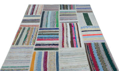 Teselya Bej Çizgili Yün El Dokuma Halısı 160 x 230 Apex Unique