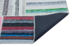 Teselya Bej Çizgili Yün El Dokuma Halısı 160 x 230 Apex Unique