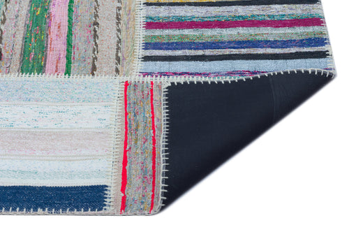 Teselya Bej Çizgili Yün El Dokuma Halısı 160 x 230 Apex Unique