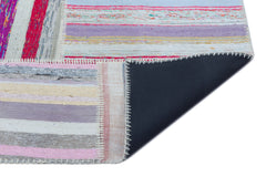 Teselya Bej Çizgili Yün El Dokuma Halısı 160 x 230 Apex Unique