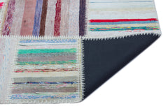 Teselya Bej Çizgili Yün El Dokuma Halısı 160 x 230 Apex Unique
