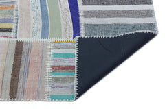 Teselya Bej Çizgili Yün El Dokuma Halısı 160 x 230 Apex Unique