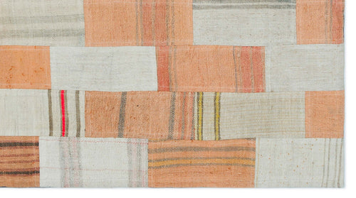 Teselya Turuncu Patchwork Yün El Dokuma Halısı 082 x 151 Apex Unique