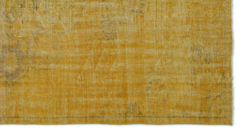 Atina Sarı Eskitme Yün El Dokuma Halısı 145 x 270 Apex Unique