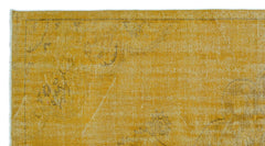 Atina Sarı Eskitme Yün El Dokuma Halısı 145 x 270 Apex Unique