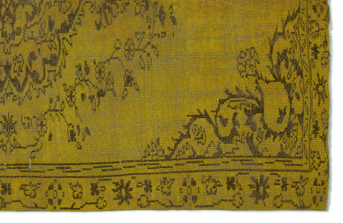 Atina Sarı Eskitme Yün El Dokuma Halısı 176 x 273 Apex Unique