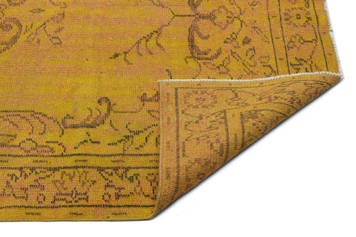 Atina Sarı Eskitme Yün El Dokuma Halısı 151 x 274 Apex Unique