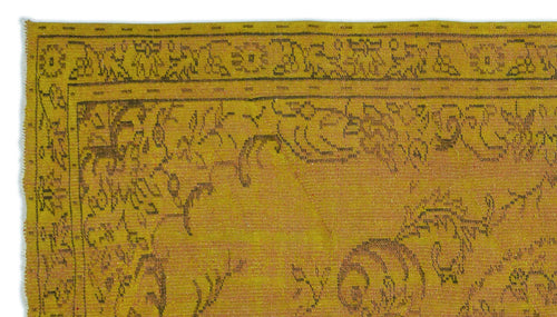 Atina Sarı Eskitme Yün El Dokuma Halısı 151 x 274 Apex Unique