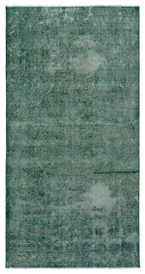 Atina Yeşil Eskitme Yün El Dokuma Halısı 110 x 213 Apex Unique