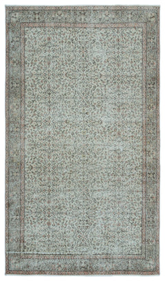 Atina Gri Eskitme Yün El Dokuma Halısı 153 x 267 Apex Unique