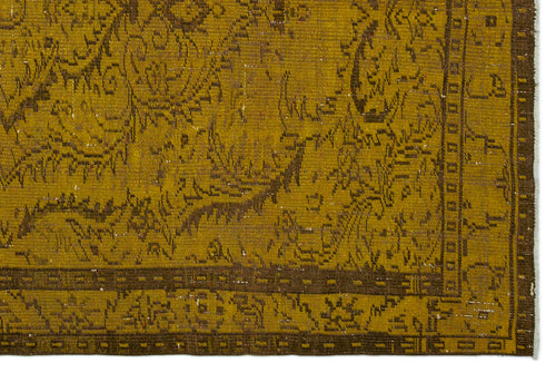 Atina Sarı Eskitme Yün El Dokuma Halısı 175 x 258 Apex Unique