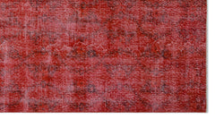 Atina Kırmızı Eskitme Yün El Dokuma Halısı 148 x 278 Apex Unique