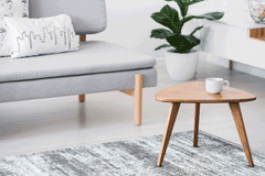 Scandicci Gri Modern Hav Toz Vermez Yıkanabilir Kaymaz İnce Dokuma Modern Halı Eko
