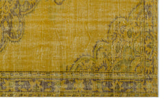 Atina Sarı Eskitme Yün El Dokuma Halısı 176 x 285 Apex Unique