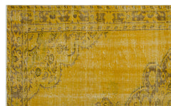 Atina Sarı Eskitme Yün El Dokuma Halısı 176 x 285 Apex Unique