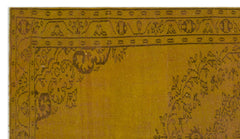 Atina Sarı Eskitme Yün El Dokuma Halısı 154 x 268 Apex Unique