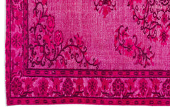 Mora Pembe Eskitme Yün El Dokuma Halısı 181 x 266 Apex Unique