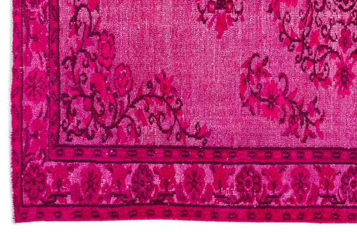 Mora Pembe Eskitme Yün El Dokuma Halısı 181 x 266 Apex Unique