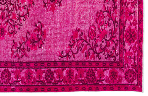 Mora Pembe Eskitme Yün El Dokuma Halısı 181 x 266 Apex Unique