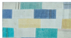 Teselya Bej Patchwork Yün El Dokuma Halısı 081 x 148 Apex Unique