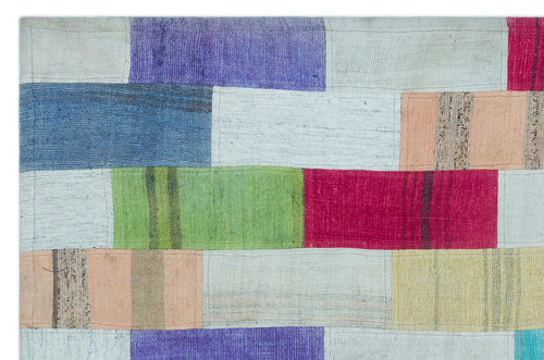 Teselya Bej Patchwork Yün El Dokuma Halısı 091 x 140 Apex Unique