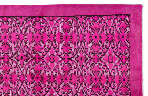 Mora Pembe Eskitme Yün El Dokuma Halısı 189 x 295 Apex Unique