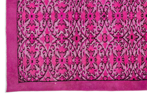 Mora Pembe Eskitme Yün El Dokuma Halısı 189 x 295 Apex Unique